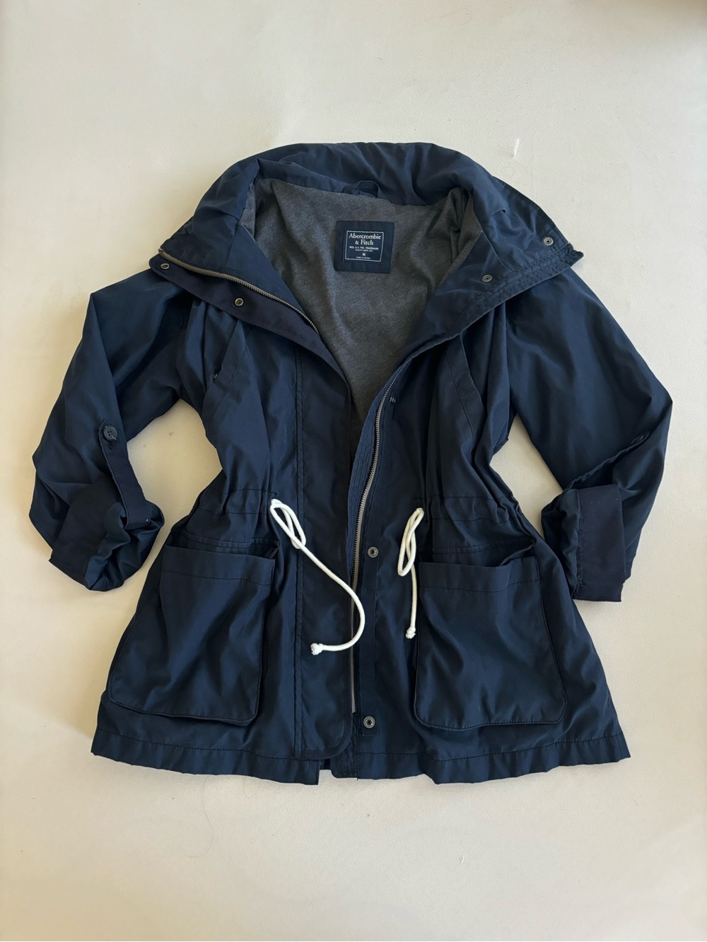 Abercrombie and Fitch navy blue parka bella swan fall coat medium